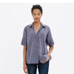 Madewell button-up square sleeve blouse